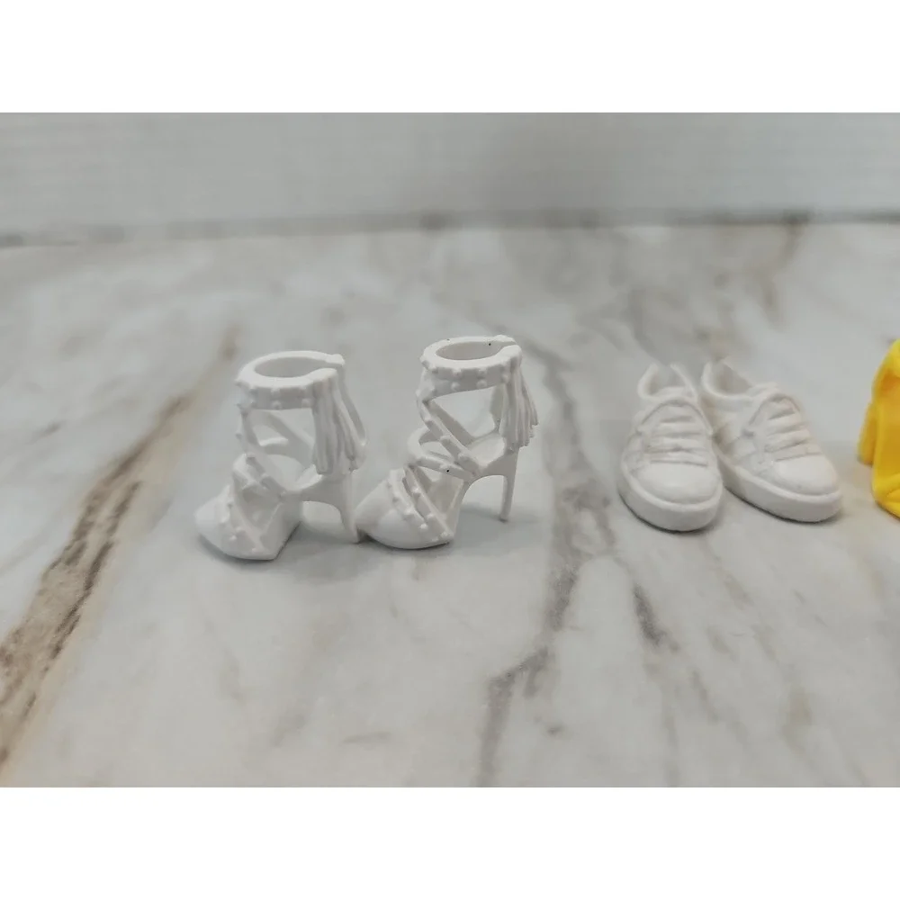 Barbie Doll Shoe Lot Tennis Shoes, Yellow Heels High Tops‎